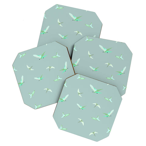 Gabriela Fuente Fly with me green Coaster Set