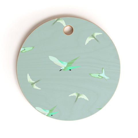 Gabriela Fuente Fly with me green Cutting Board Round