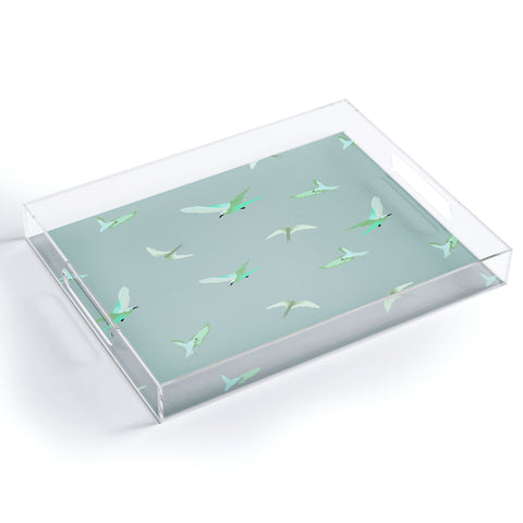 Gabriela Fuente Fly with me green Acrylic Tray