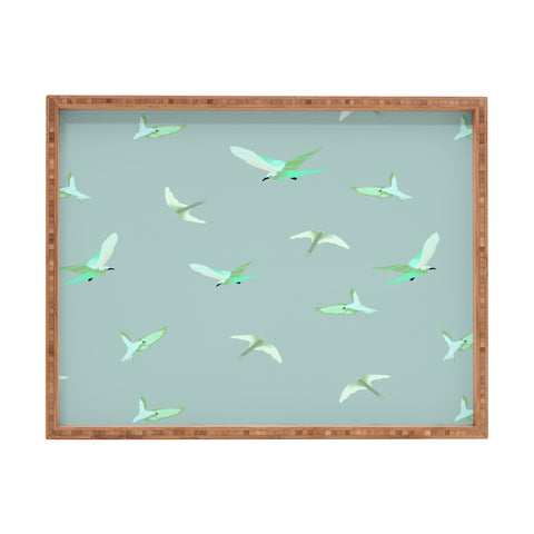 Gabriela Fuente Fly with me green Rectangular Tray
