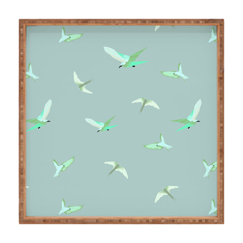 Gabriela Fuente Fly with me green Square Tray