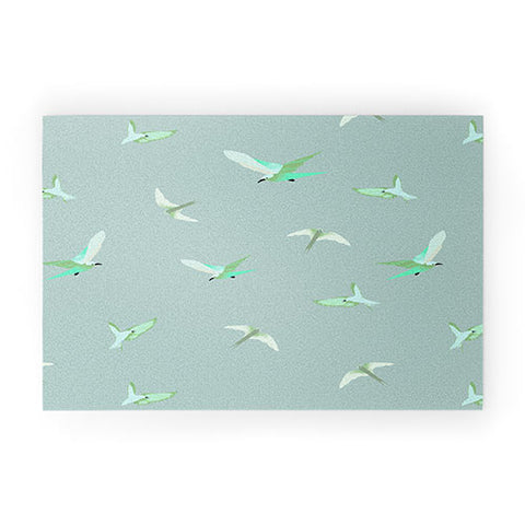 Gabriela Fuente Fly with me green Welcome Mat