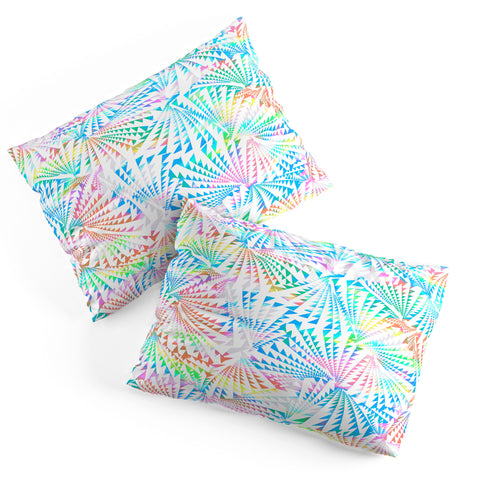 Gabriela Fuente Geometric rainbow Pillow Shams