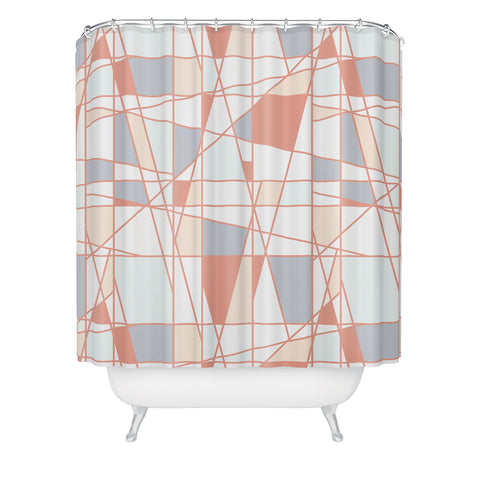 Gabriela Fuente Geometric Sketch Shower Curtain