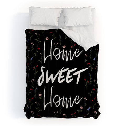 Gabriela Fuente Home sweet home floral Comforter