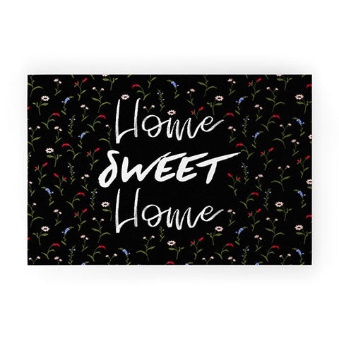 Gabriela Fuente Home sweet home floral Welcome Mat