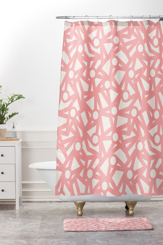 Gabriela Fuente PInk LIfe Shower Curtain And Mat