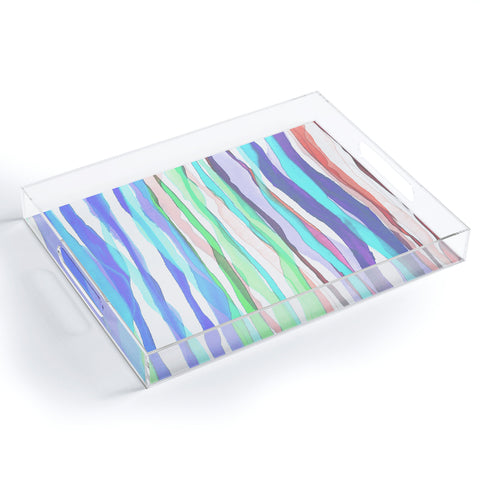 Gabriela Fuente spring stripe Acrylic Tray