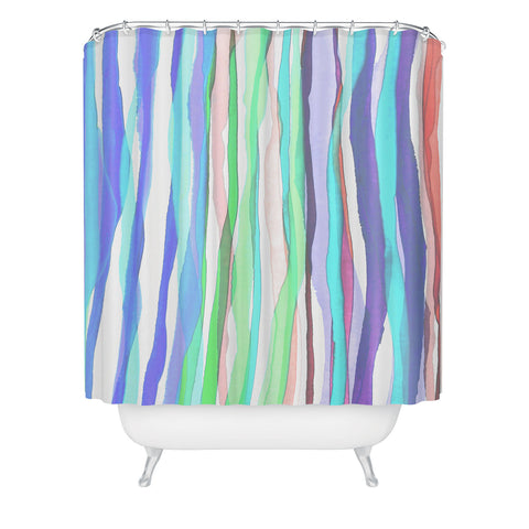 Gabriela Fuente spring stripe Shower Curtain