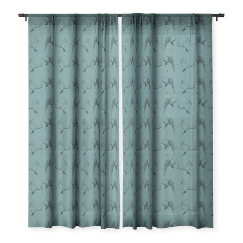 Gabriela Fuente The Elephant in the Room 2 Sheer Window Curtain