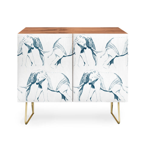 Gabriela Fuente The Elephant in the Room Green Credenza