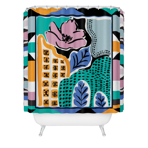 Gabriela Fuente Vacation Abstraction Shower Curtain