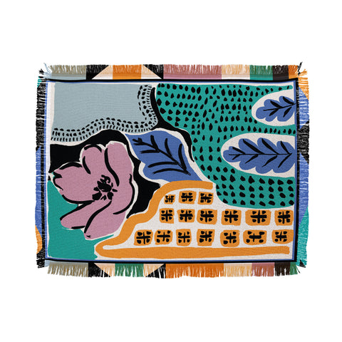 Gabriela Fuente Vacation Abstraction Throw Blanket