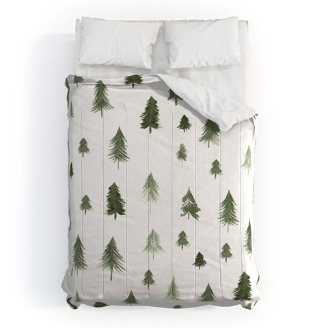 Gabriela Fuente winter forest Comforter