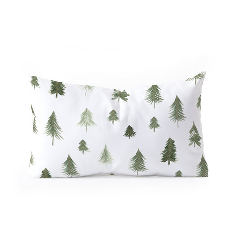Gabriela Fuente winter forest Oblong Throw Pillow