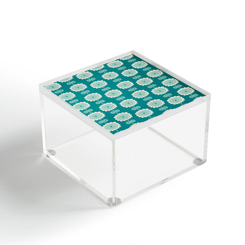 Gabriela Larios Blue Flowers Acrylic Box