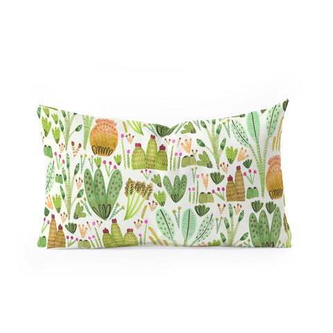 Gabriela Larios Cacti Garden Oblong Throw Pillow