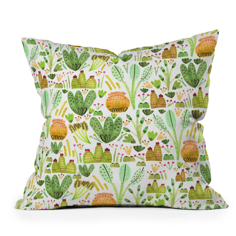 Gabriela Larios Cacti Garden Throw Pillow