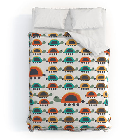 Gabriela Larios Colorful Turtles Duvet Cover