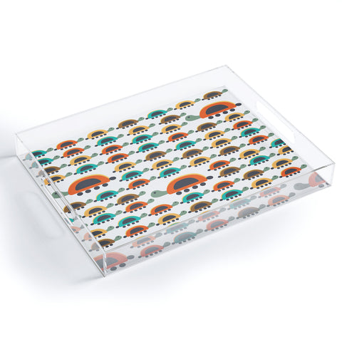 Gabriela Larios Colorful Turtles Acrylic Tray