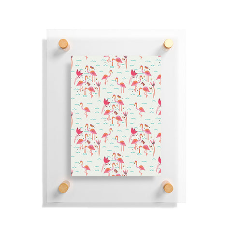 Gabriela Larios Flamingo Scene Floating Acrylic Print