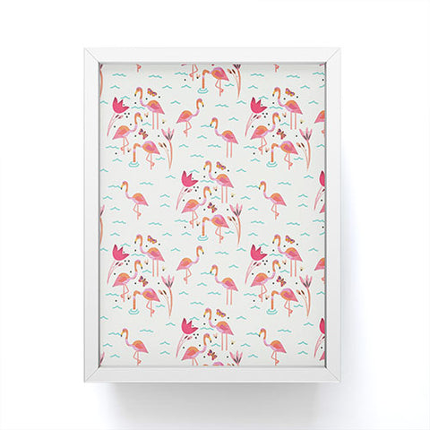 Gabriela Larios Flamingo Scene Framed Mini Art Print