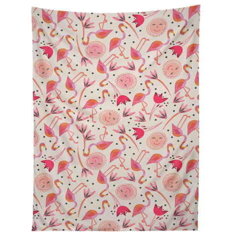 Gabriela Larios Flamingos Tapestry