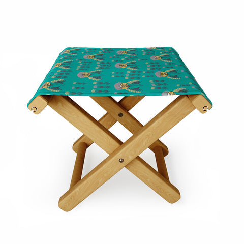 Gabriela Larios Flowers And Roots Folding Stool