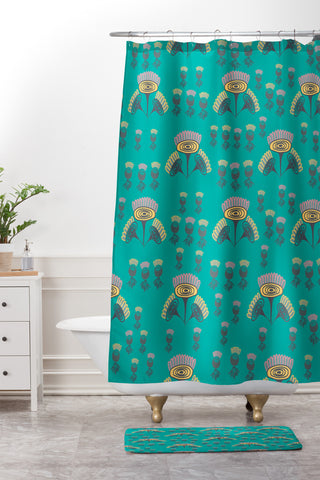 Gabriela Larios Flowers And Roots Shower Curtain And Mat