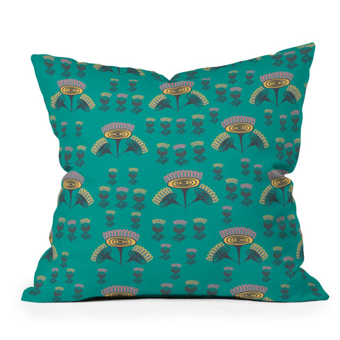 Gabriela Larios Flowers And Roots Throw Pillow