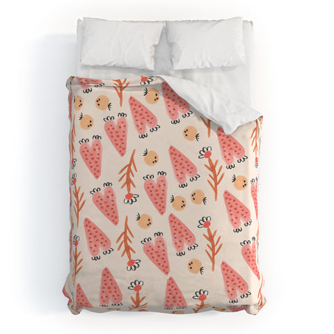 Gabriela Larios Hearts and Branches Duvet Cover