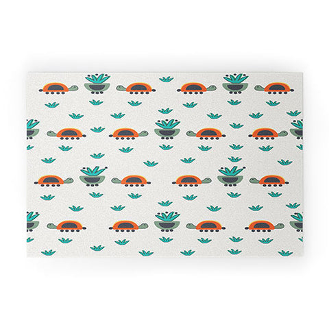 Gabriela Larios Turtles And Pots Welcome Mat
