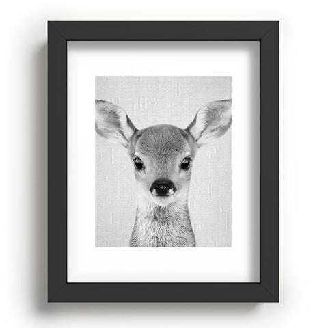 Gal Design Baby Deer Black White Recessed Framing Rectangle