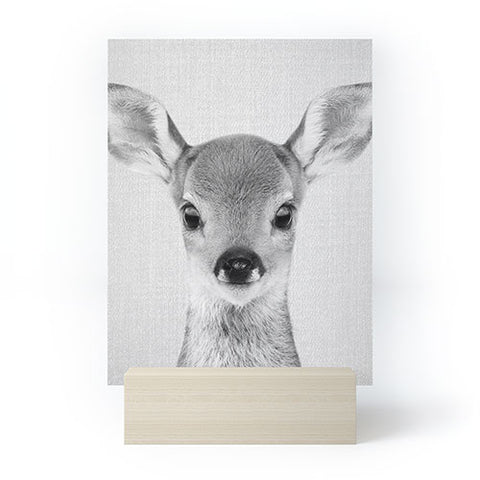 Gal Design Baby Deer Black White Mini Art Print