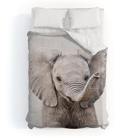 Gal Design Baby Elephant Colorful Duvet Cover