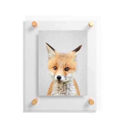 Gal Design Baby Fox Colorful Floating Acrylic Print