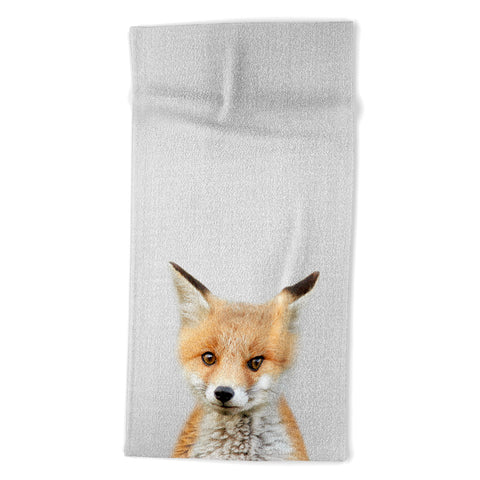 Gal Design Baby Fox Colorful Beach Towel