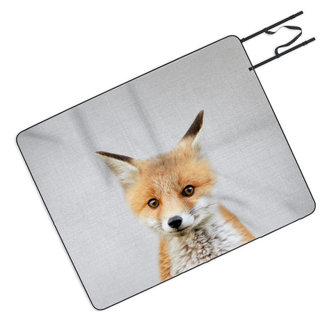 Gal Design Baby Fox Colorful Picnic Blanket