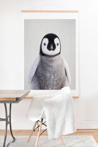 Gal Design Baby Penguin Colorful Art Print And Hanger