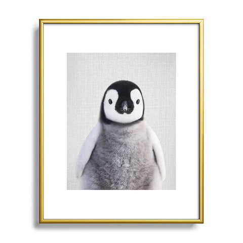 Gal Design Baby Penguin Colorful Metal Framed Art Print
