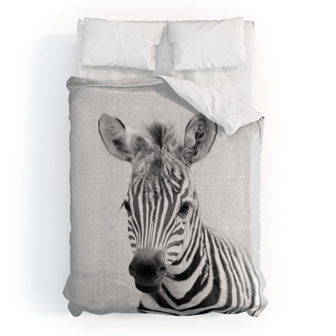 Gal Design Baby Zebra Black White Duvet Cover