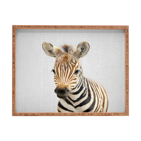 Gal Design Baby Zebra Colorful Rectangular Tray
