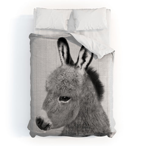 Gal Design Donkey Black White Comforter