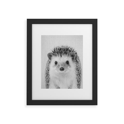 Gal Design Hedgehog Black White Framed Art Print
