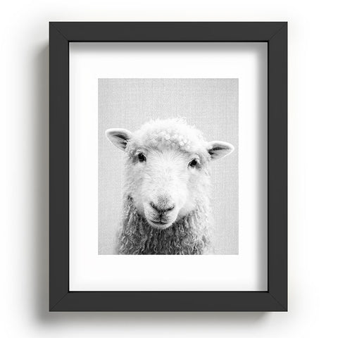 Gal Design Sheep Black White Recessed Framing Rectangle