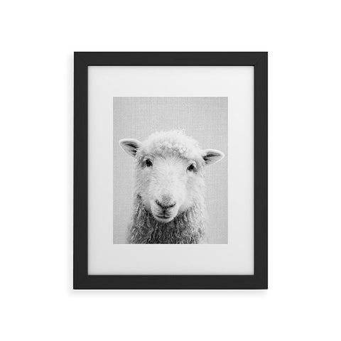 Gal Design Sheep Black White Framed Art Print