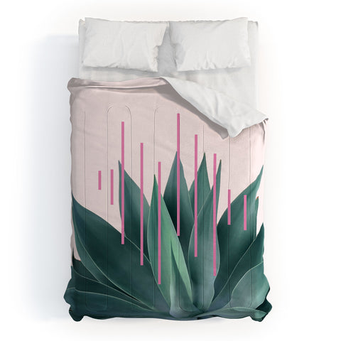 Gale Switzer Agave Geometrics II pink Comforter