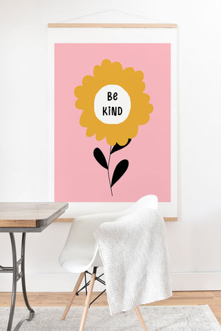 Gale Switzer Be Kind bloom Art Print And Hanger