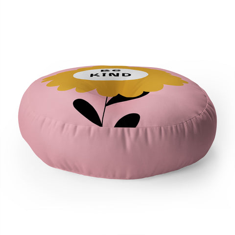 Gale Switzer Be Kind bloom Floor Pillow Round