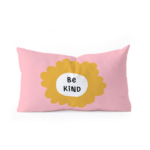 Gale Switzer Be Kind bloom Oblong Throw Pillow